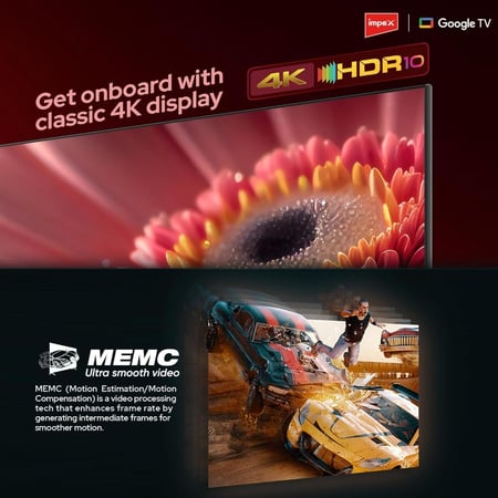 شاشة أمبيكس سمارت 50 بوصة – 4K UHD – نظام WebOS – FIESTA 50 – موديل T2/S2