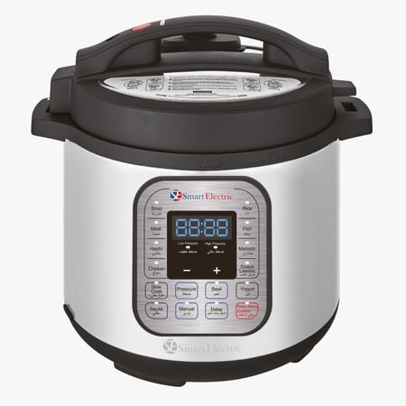 سمارت اليكتريك قدر ضغط كهربائي 8 ليتر 1200 واط 13 وظيفة من الستانلس ستيل غير لاصق SME8EPC