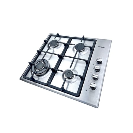 جي في سي برو سطح غاز 4 عيون - 60x60 سم تركي - فضي - GVCSI 6060-4