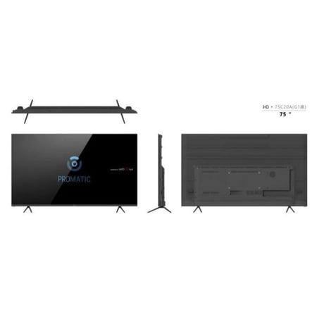بروماتيك شاشة تلفزيون سمارت 75 بوصة - 4K QLED - نظام تشغيل WebOS - أسود - N75251OS 75