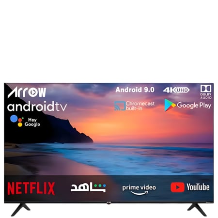 شاشة أرو 50 بوصة سمارت 4k بنظام أندرويد 9.0 مع واي فاي مدمج - RO--50LEG