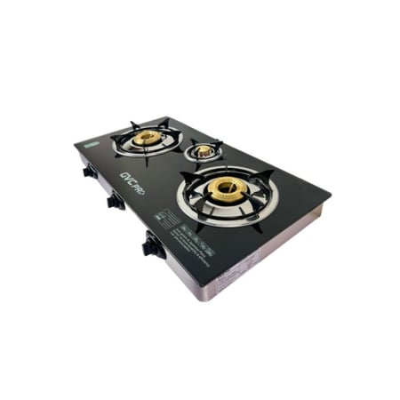 جي في سي برو موقد زجاجي 3 شعلات - أسود - GVGS-7321G