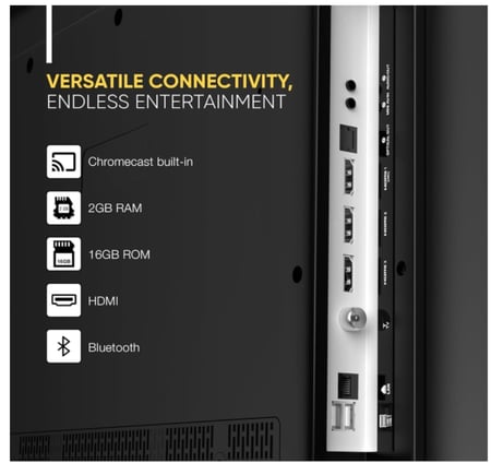 سرين شاشة تلفزيون سمارت 65 بوصة - 4K QLED - نظام تشغيل WebOs - أسود - SRET-65S4KWQ3