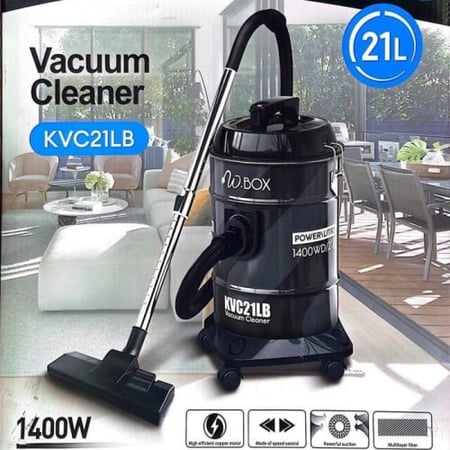 دبليو بوكس مكنسة كهربائية 21 ليتر - 1400 واط - أسود - KVC21LB