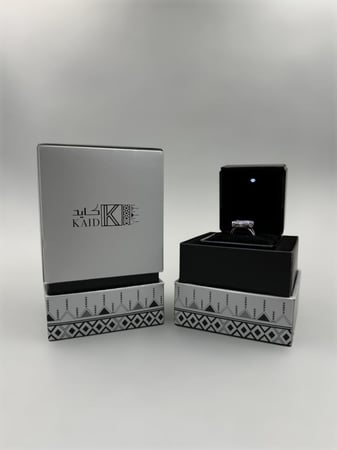 تايقر | خاتم ملكي مخالب فضة عيار 925 - رصاصي مخطط