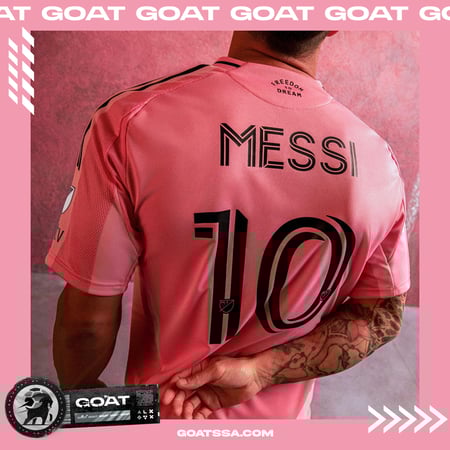 تيشيرت انتر ميامي الأساسي مع طباعة (ميسي) 2025