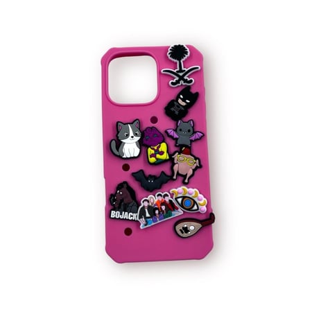 كفر  كروكس ايفون - IPhone cover - وردي غامق