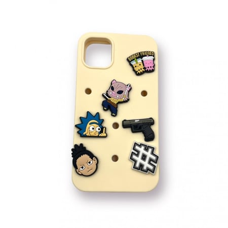 كفر  كروكس ايفون  - IPhone cover - بيج