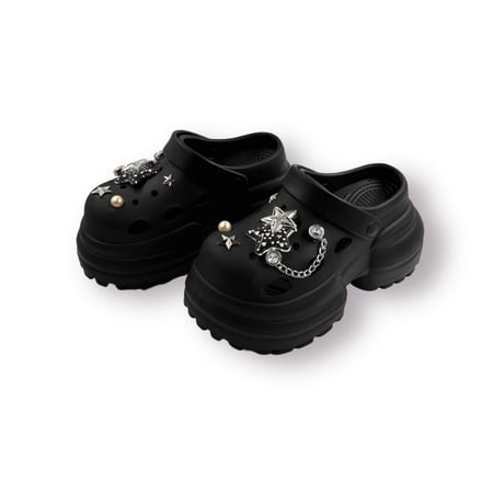 كروكس كعب اسود - Crocs black heels