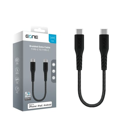 كيبل تايب سي / تايب سي بطول 20 سم من EONE