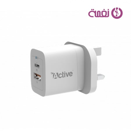 شاحن ACTIVE جداري منفذين صغير بقوة 20 واط - نانو