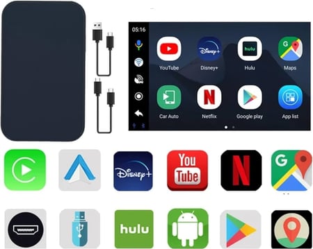 1-قطعة كاربلاي تحويل شاشة الوكالة الى اندرويد