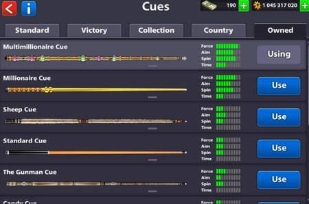حساب 8ball pool ا + 1 مليار , لفل 67 , سكنات عصاا