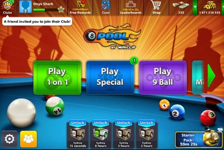 حساب 8ball pool ا + 1 مليار , لفل 72 , سكنات عصاا