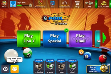 حساب 8ball pool ا + 1 مليار , لفل 67 , سكنات عصاا