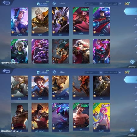 حساب موبايل ليجند ، لفل 108 + شخصيات 124 + سكنات 207, سكنات رفيع و راقية و ابيك نادرة