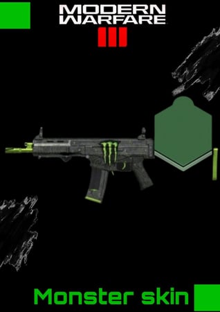سكن سلاح مونستر الاخضر كود 20 + وارزون موبايل | Weapon Skin