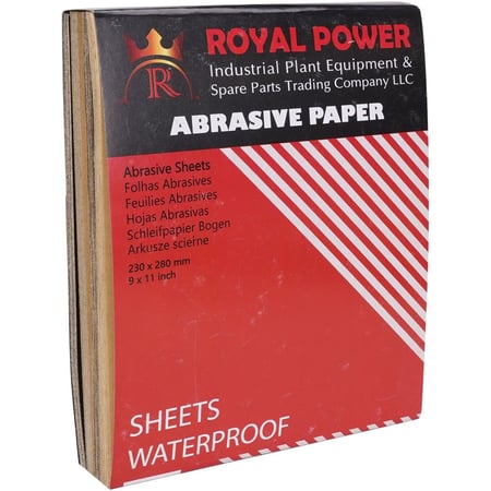 ورق صنفرة (100 ورقة) Royal Power Professional Abrasive Paper, P100, 230 x 280mm