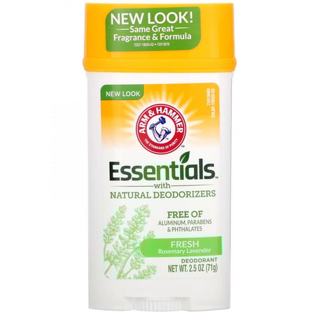 Arm & Hammer, Essentials71 مع مزيلات رائحة طبيعية، مزيل عرق، منعش بالروز ماري واللافندر