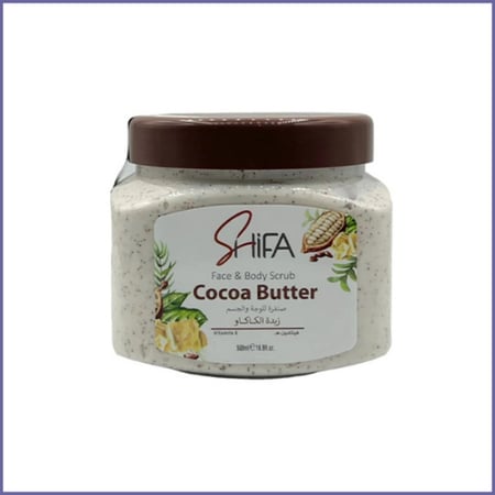 شفا صنفرة للوجه و الجسم بزبدة الكاكاو - 500 مل