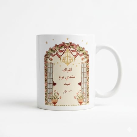 كوب لقياك عيد | طباعة حرارية