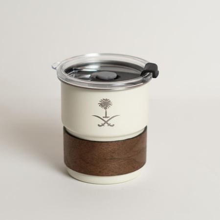 كوب سيفين ونخلة | أبيض