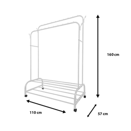 منظم و حامل ملابس مع رف أحذية مزدوج
