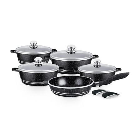 رويال فورد طقم قدور جرانيت 11 قطع اسود