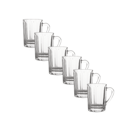 طقم بيالات شاي استكانة مظلع 6 حبة