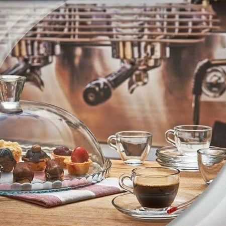 كوب قهوة او شاي زجاج 12 قطعة 85 مل