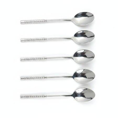 طقم ملاعق حلا فاخرة (12 قطع) - متوفر باللونين الذهبي والفضي