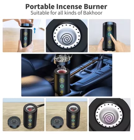 مبخرة الكترونية مدمجة بسماعة القرآن الكريم كاملا تعمل بالريموت SQ600