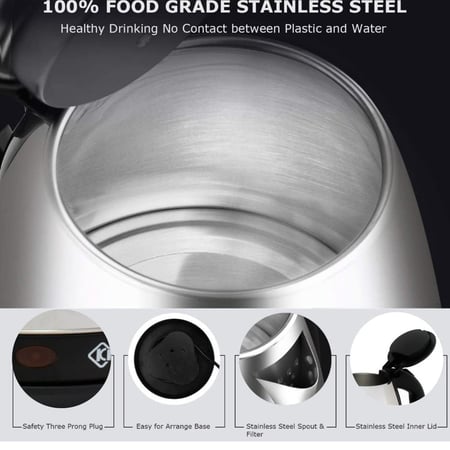 كراون غلاية كهربائية استيل 2 لتر 1500 واط