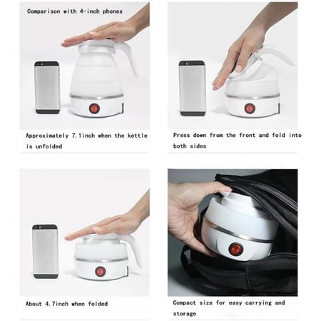 غلاية ماء على ولاعة السيارة قابلة للطي 0.6 لتر, 12 فولت, 100 واط