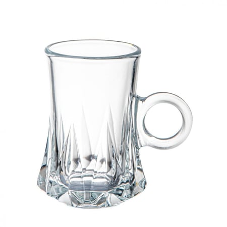 مستر هوم طقم كاسات فناجين شاي زجاج 6 قطع 110 مل