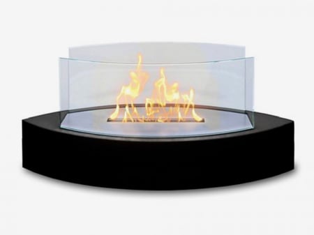 مدفأه طاولة Table unit with Curved glass