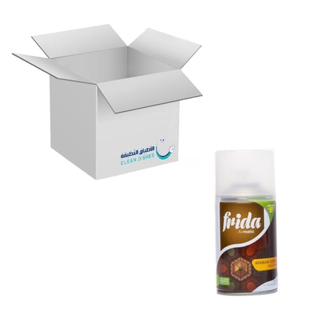كرتون | فريدا | غيار لجهاز معطر جو  ايرماتيك برائحة العطور العربية | 250 مل  ( 12 عبوة )