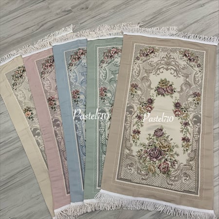 سجادة صلاة مورده  مبطنة بالقماش متوفر (5) الوان