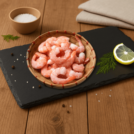 روبيان اسباني مقشر مع ذيل حجم وسط