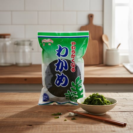 أعشاب بحرية مجففة مقطعة واكامى