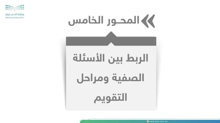 ورشة الأسئلة الصفية ودورها في التقويم التربوي