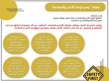 ورشة الأمن و السلامة "نحو بيئة مدرسية آمنة"