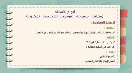 ورشة مهارات تصميم الأسئلة الصفية