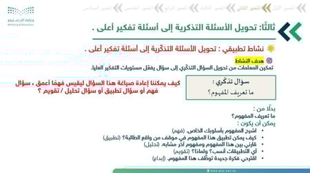 ورشة الأسئلة الصفية ودورها في التقويم التربوي