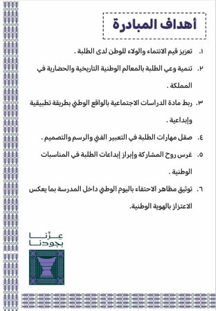 مبادرة أرسم معالم وطني بيدي - لمعلمات الدراسات الاجتماعية لجميع المراحل