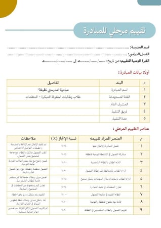 مبادرة مدرستي نظيفة لطلاب و طالبات المرحلة الابتدائية