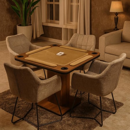 طاولة بلوت مع كراسي