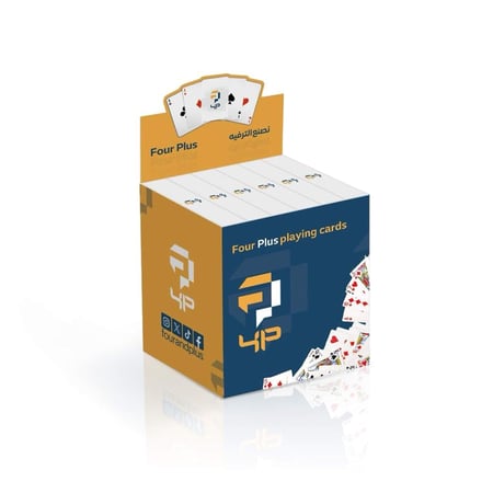 ورق بلوت فور بلس 4P لون أبيض - بوكس 6 حبات