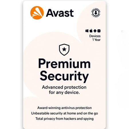 برنامج حماية Avast Premium Security (1 Device, 1 Year)  PC