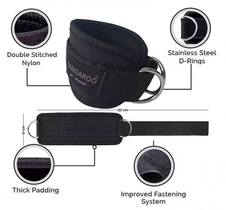 احزمة كاحل لالة الكيبل  Ankle Strap Adjustable Ankle Straps for Cable